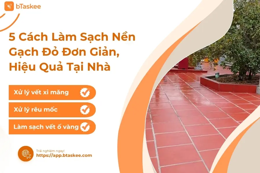 5 Cách Làm Sạch Nền Gạch Đỏ Đơn Giản, Hiệu Quả Tại Nhà
