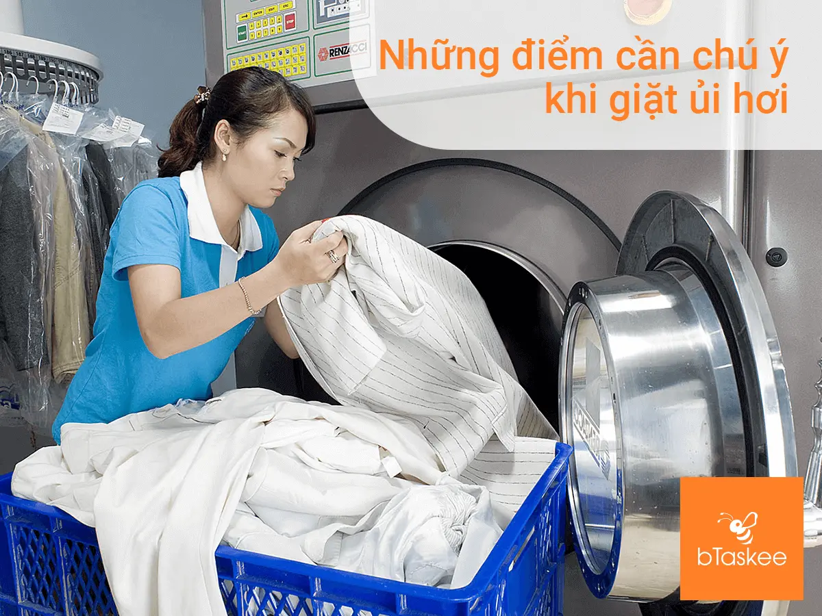 Những điểm cần chú ý khi giặt ủi hơi