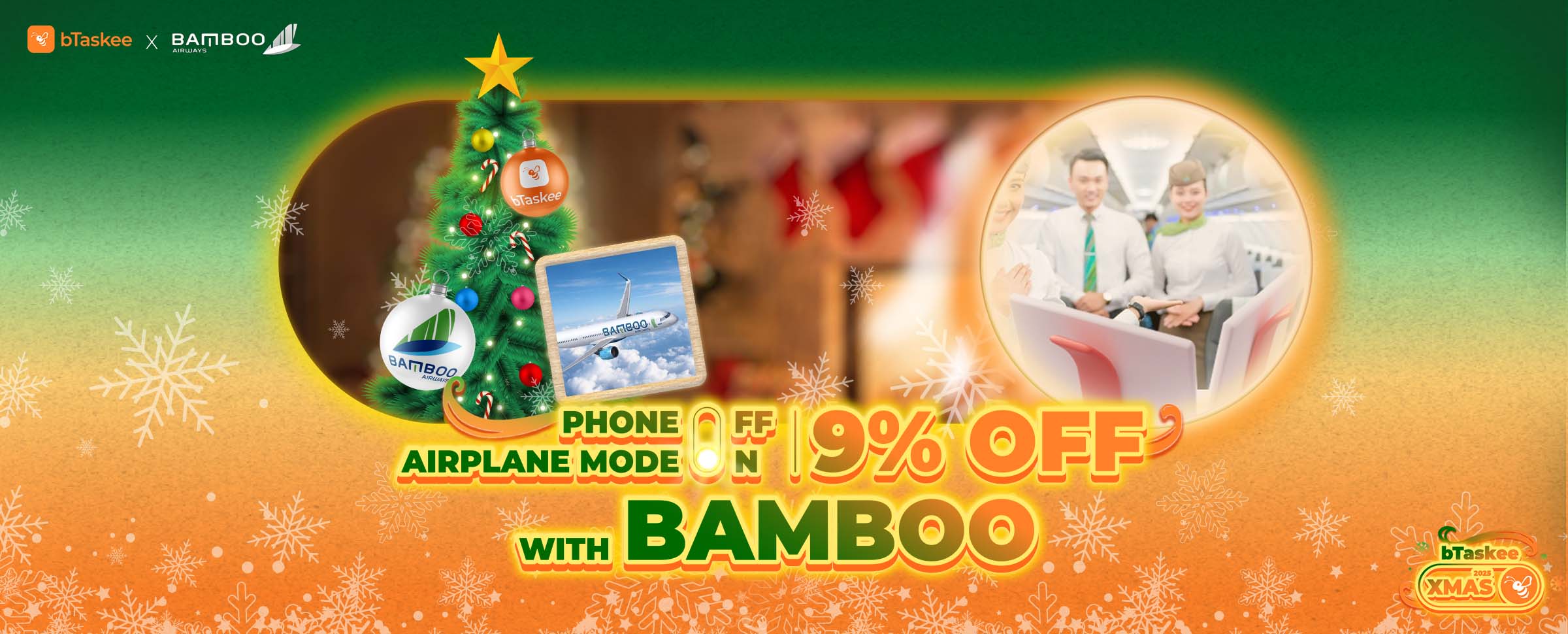 ? X-Mas này, hãy "Tắt điện thoại - Bật chế độ máy bay" cùng Bamboo Airways