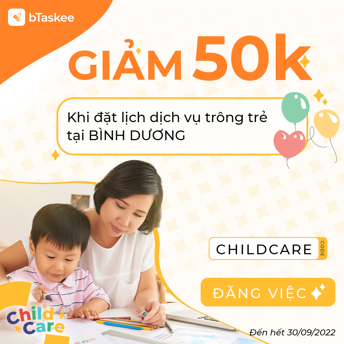 bTaskee Ra Mắt Dịch Vụ Mới Tại Bình Dương: “Trông Trẻ”