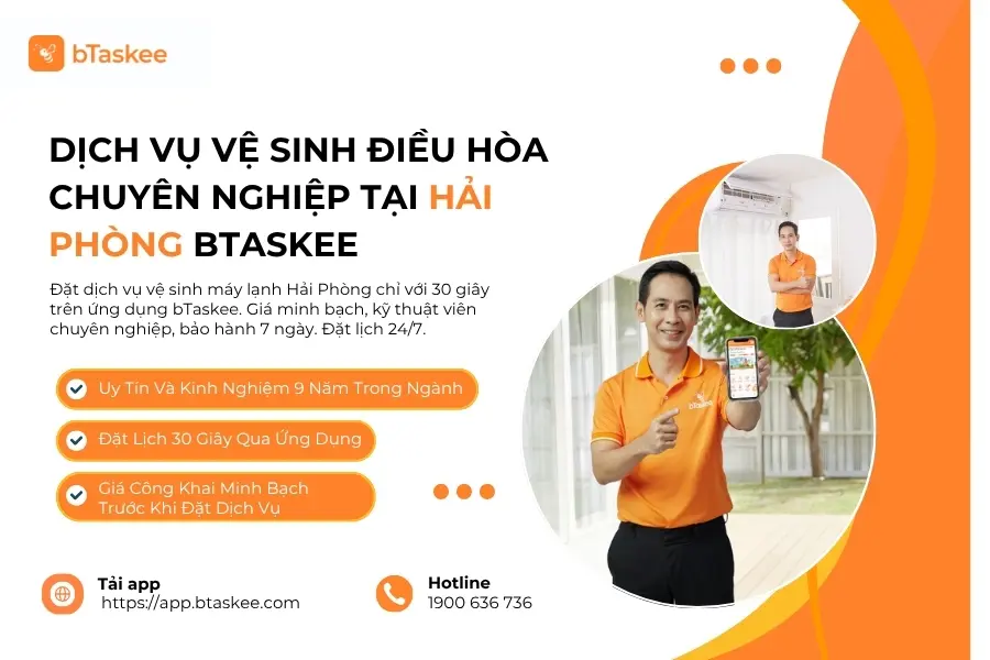 Dịch Vụ Vệ Sinh Điều Hòa Chuyên Nghiệp Tại Hải Phòng bTaskee