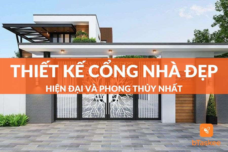 Những Mẫu Thiết Kế Cổng Nhà Đẹp Hiện Đại Hợp Phong Thủy